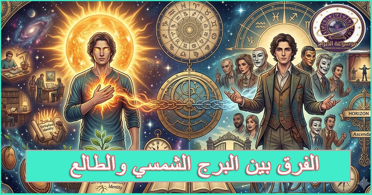 الفرق بين البرج الشمسي والطالع: الدليل الفلكي الشامل لفهم خريطتك الميلادية