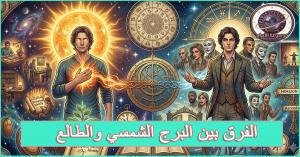 الفرق بين البرج الشمسي والطالع: الدليل الفلكي الشامل لفهم خريطتك الميلادية
